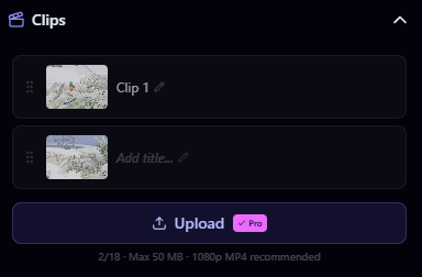 Clips settings